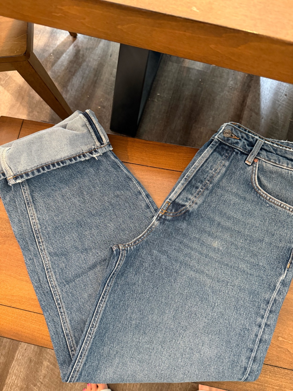 Classic Mid-Rise Straight Leg Jeans - Light Blue Denim NWOT